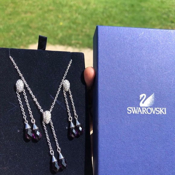 Swarovski amethyst drop earrings - Picture 11 of 13
